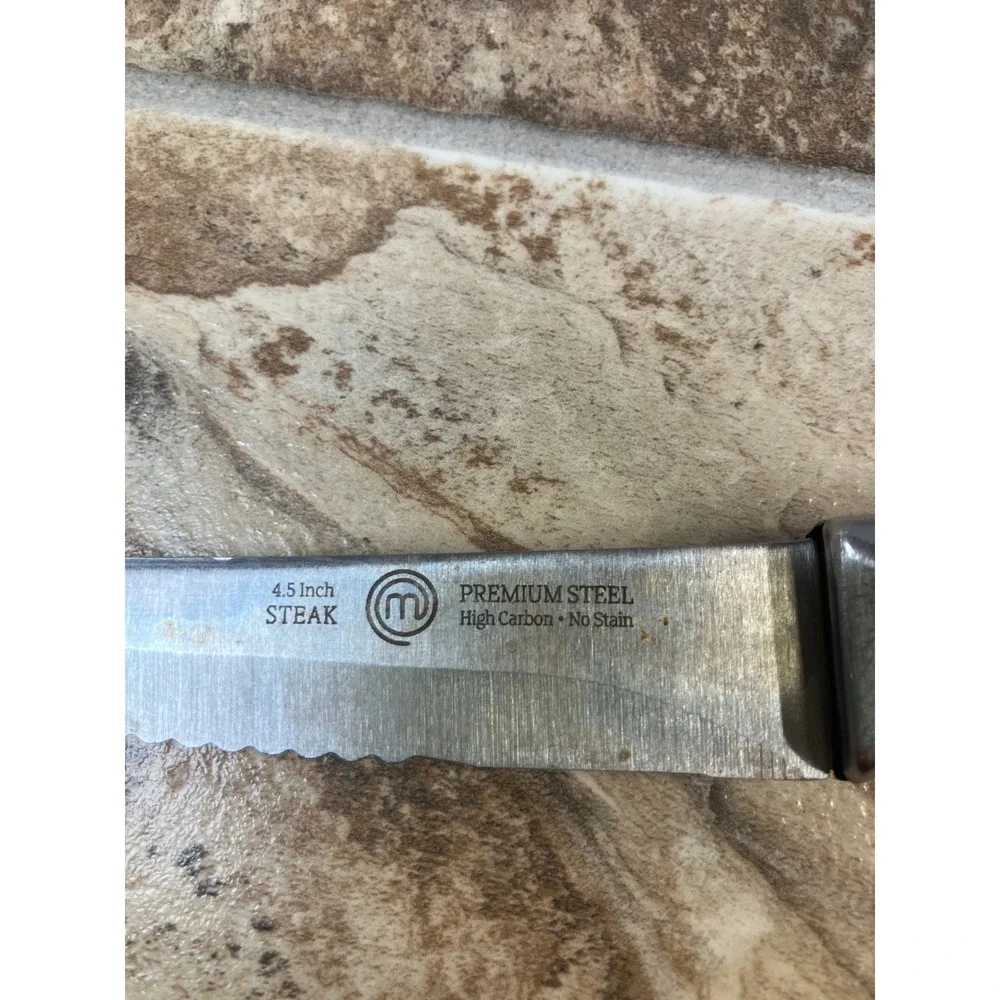 MasterClass Set of 4‎ Steak Knives 45 Inch Serrated Blade Premium Steel